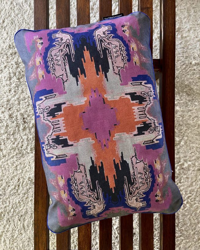 Art deco karpet Purple