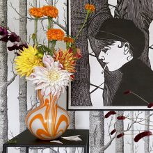 Oranje-witte Moretti vaas