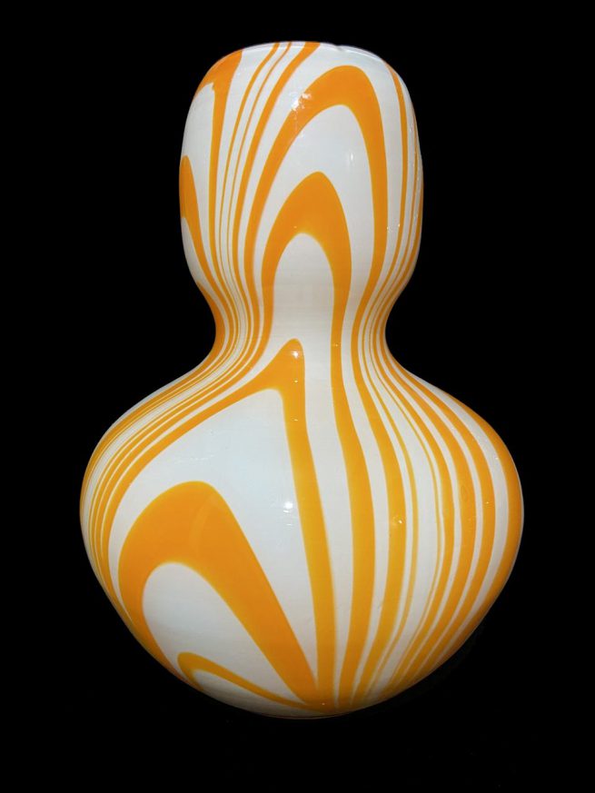Oranje-witte Moretti vaas