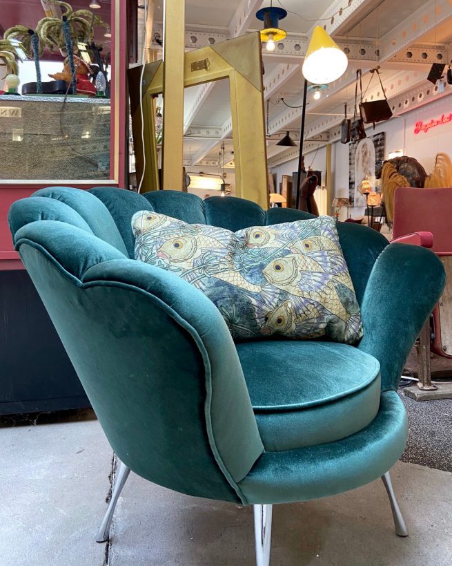 Jugendstil tegeltableau – Vissen in wier